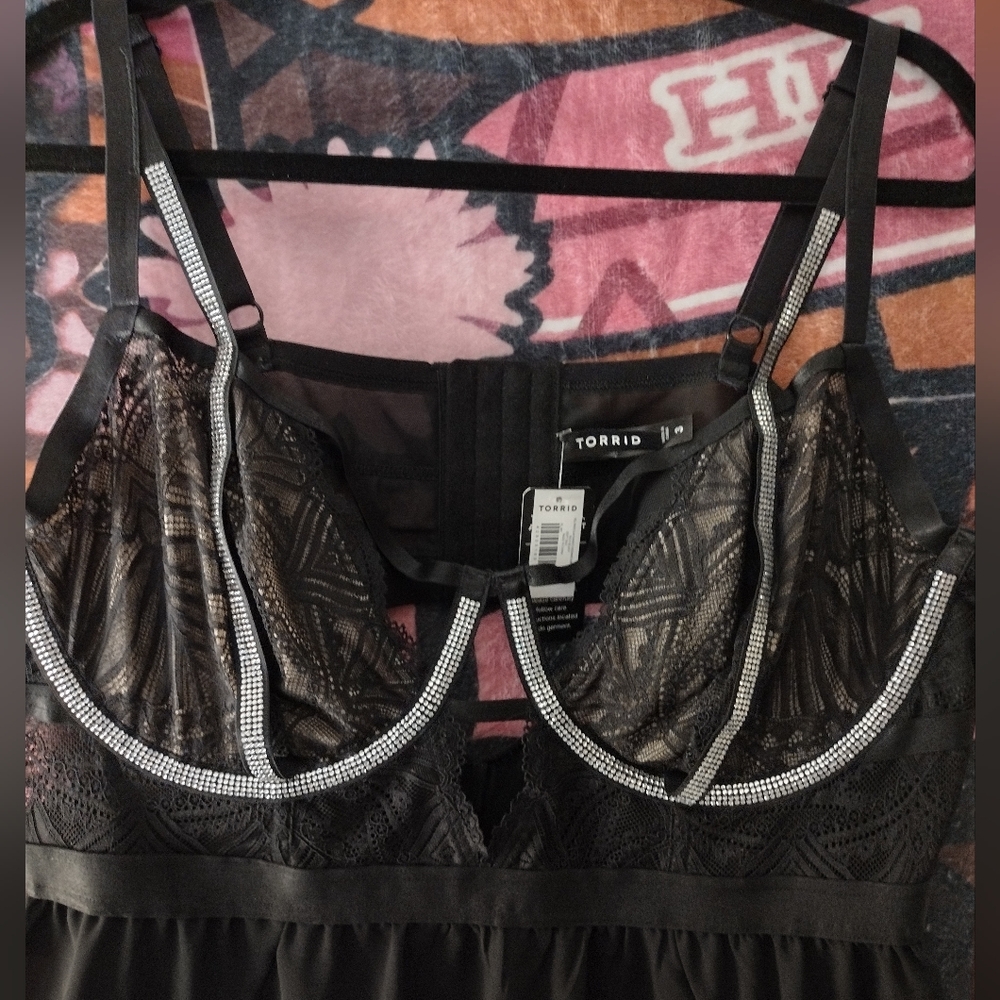 Torrid Plus Size Black Lingerie Chemise - Torrid Size 3 - Picture 2 of 9